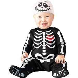 Baby Boys Girls InCharacter SILLY SKELETON Halloween Costume Size 0/6 months NWT